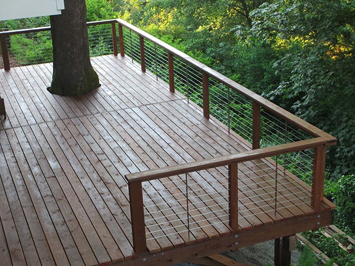 Railing Incorporating An Existing Tree