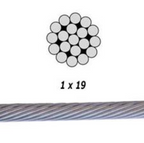 Stainless Steel Cable - 316 - 1x19