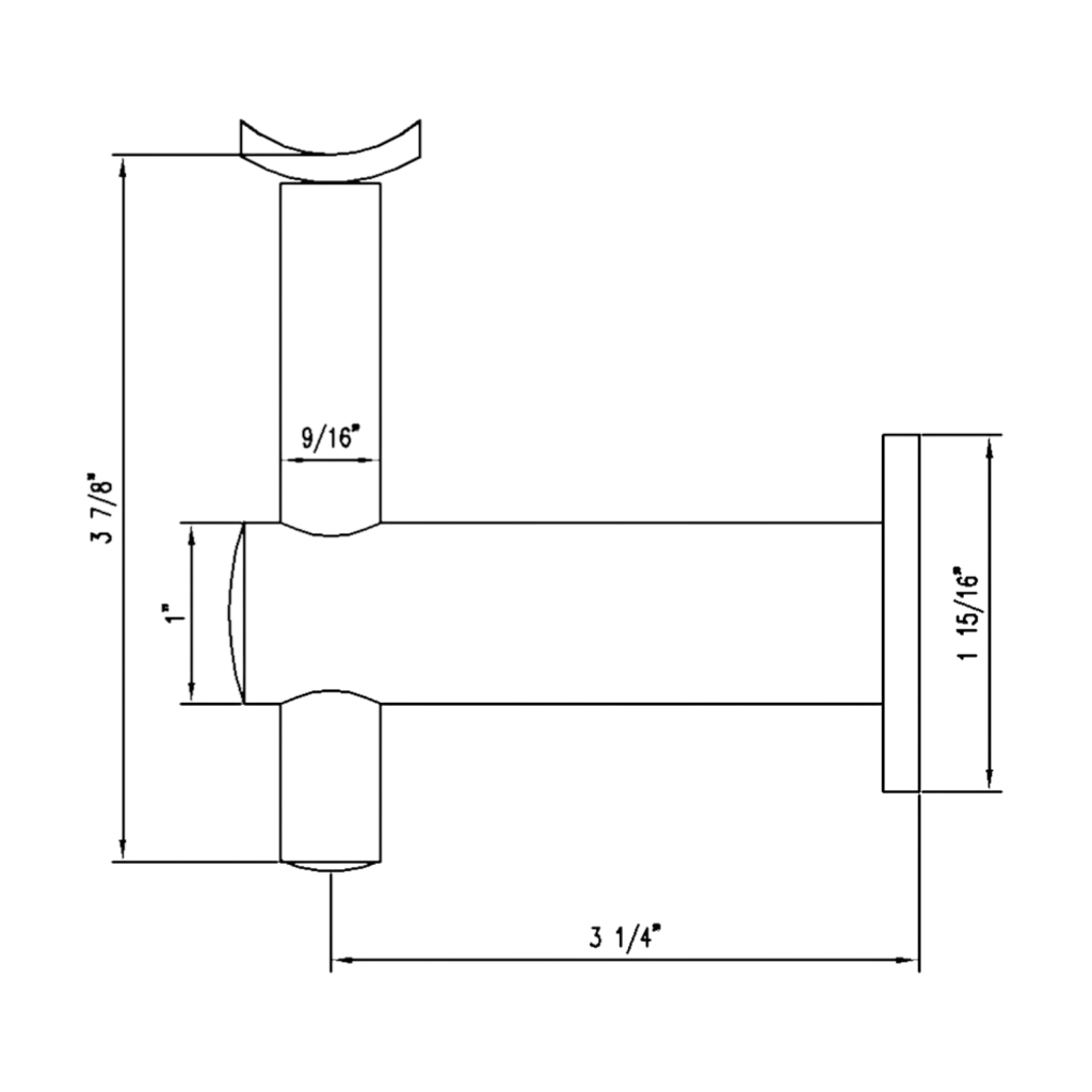 SS Wall Bracket - Drilled and Tapped for 5/16” Hanger Bolt