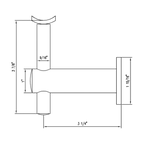 SS Wall Bracket - Drilled and Tapped for 5/16” Hanger Bolt
